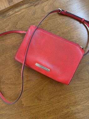 Marc by Marc Jacobs Red Textured Leather Crossbody Bag